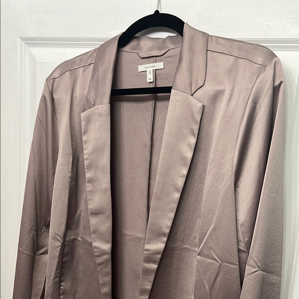 Maurices Tan Blazer Classic Notched Lapels Lightweight